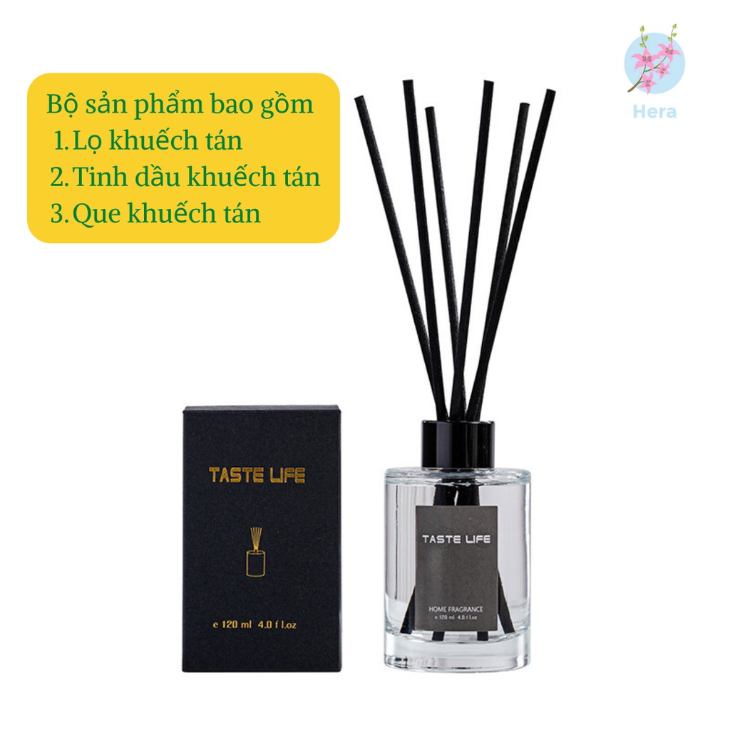 Tinh Dầu Nước Hoa Thơm Phòng Thiên Nhiên Lọ Khuếch Tán Để Phòng Thơm Phòng Ngủ Taste Life 120 ML KT28