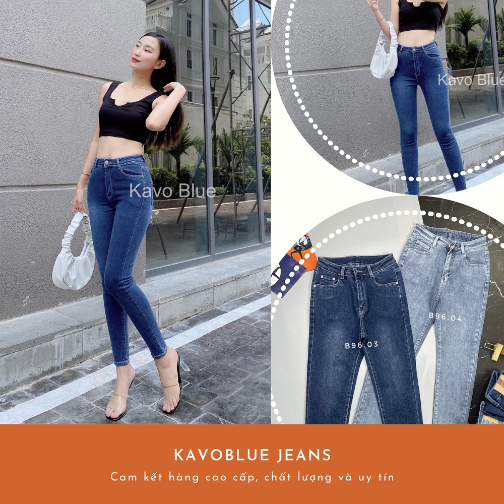 Quần Jean Nữ Lưng Cao Dáng Skinny KAVO BLUE B96.03