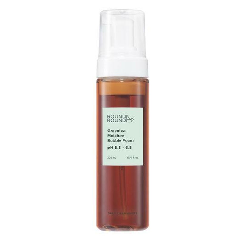 ROUND A'ROUND Greentea Moisture Bubble Foam pH 5.5 - 6.5 K beauty skincare
