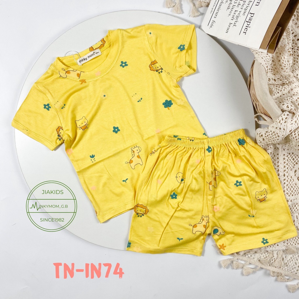 |FAMARAL2 giảm 10k cho đơn 50k|Bộ Cộc Tay THUN LẠNH MINKY MOM In Hình Toàn Thân Dễ Thương Cho Bé TN-IN74