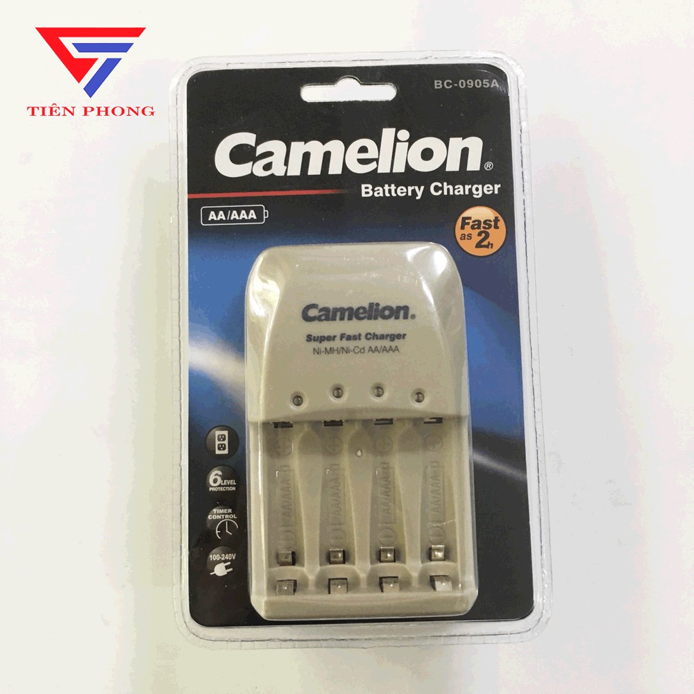Máy Sạc Camelion BC-0905A Hàng Chính Hãng, sạc Pin AA AAA 0905A, sạc nhanh tự ngắt