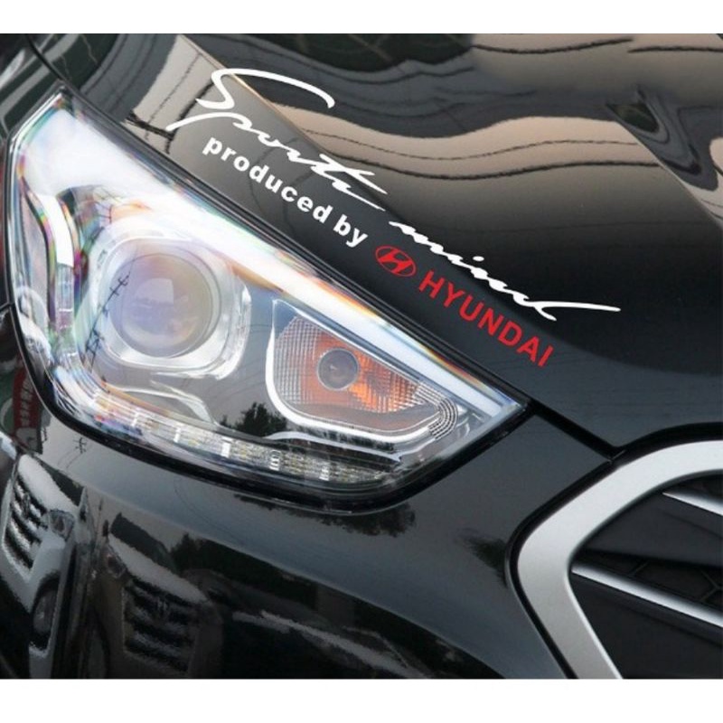 Tem sport mind dán capo cho  ô tô Hyundai