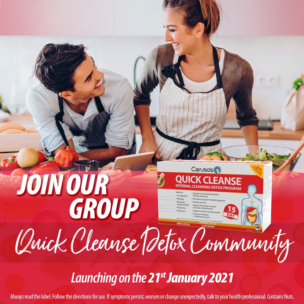 Bộ liệu trình thải độc CƠ THỂ 7 ngày Carusos Quick Cleanse Internal Cleansing Detox Program 7 Day NEW