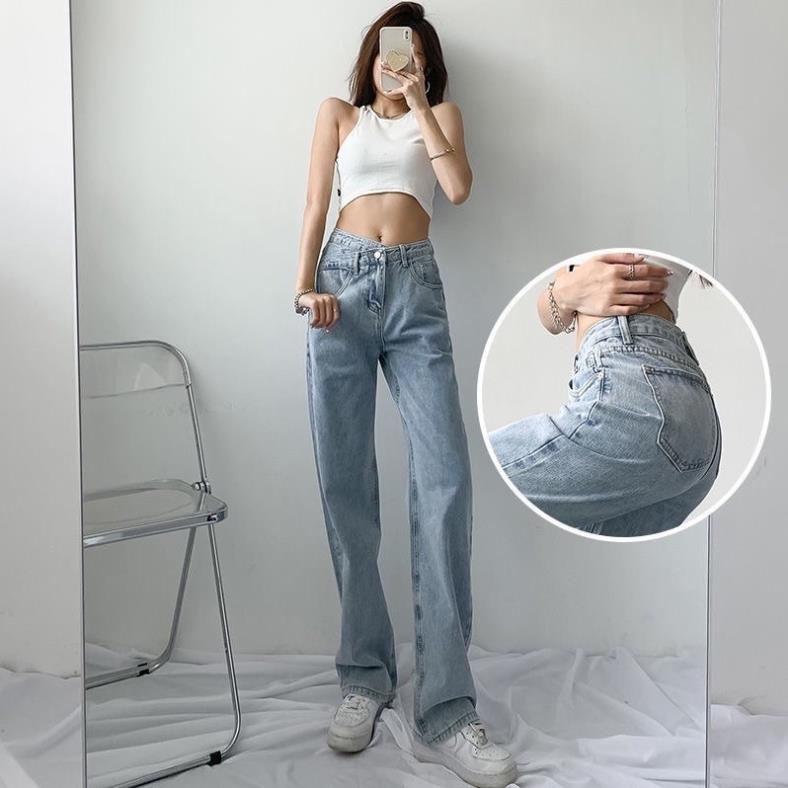 QUẦN JEANS CẠP CHÉO ✨HÀNG CAO CẤP✨ Phong cách Retro đầy cá tính 2022