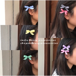 ROSY - KẸP TÓC NƠ CARO (ẢNH THẬT SHOP CHỤP!!!!)