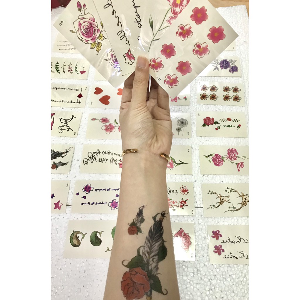 Miếng dán hình xăm nước tatoo - Hình xăm dán mini chống nước - Xăm tạm thời 15 ngày mini tattoo đẹp lạ