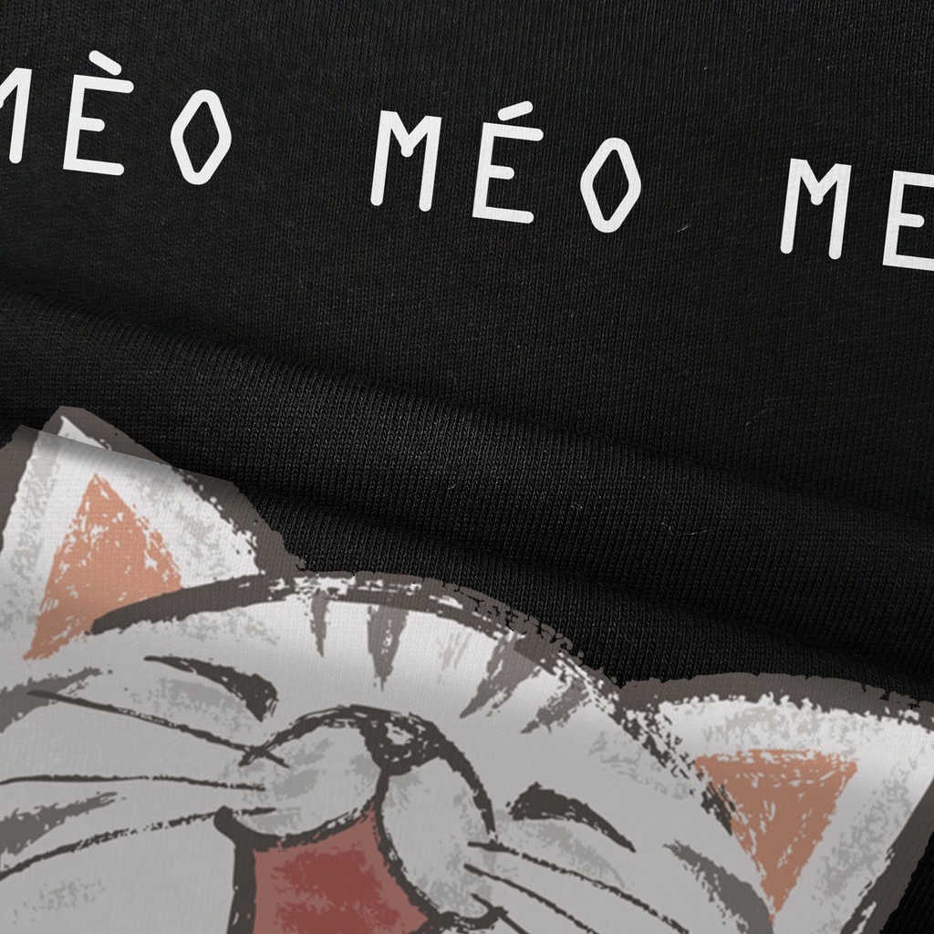 Áo thun đẹp unisex form rộng hình mèo méo meo cute Hàn Quốc local brand MVR KK1416