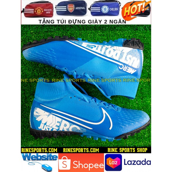 (HÀNG THAILAND) GIÀY BÓNG ĐÁ SÂN CỎ NHÂN TẠO 𝗡𝗶𝗸𝗲 Mercurial Vapor 13 pro xanh cổ cao.TF.CAM KẾT Y HÌNH-CAM KẾT HÀNG