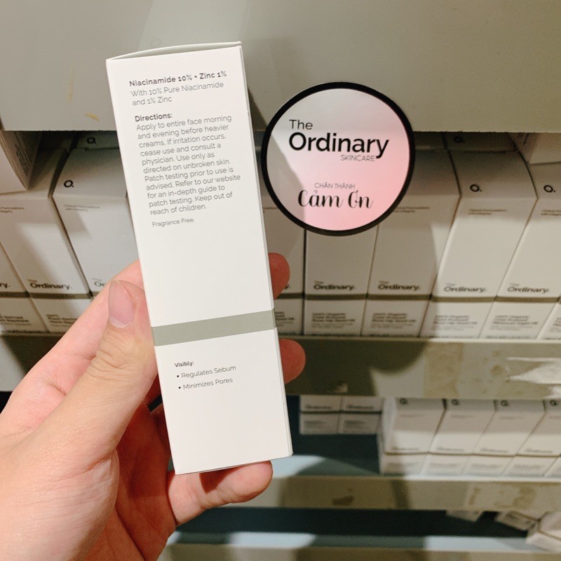 Serum giảm mụn The Ordinary / Niacinamide 10% + Zinc 1% / 60mL