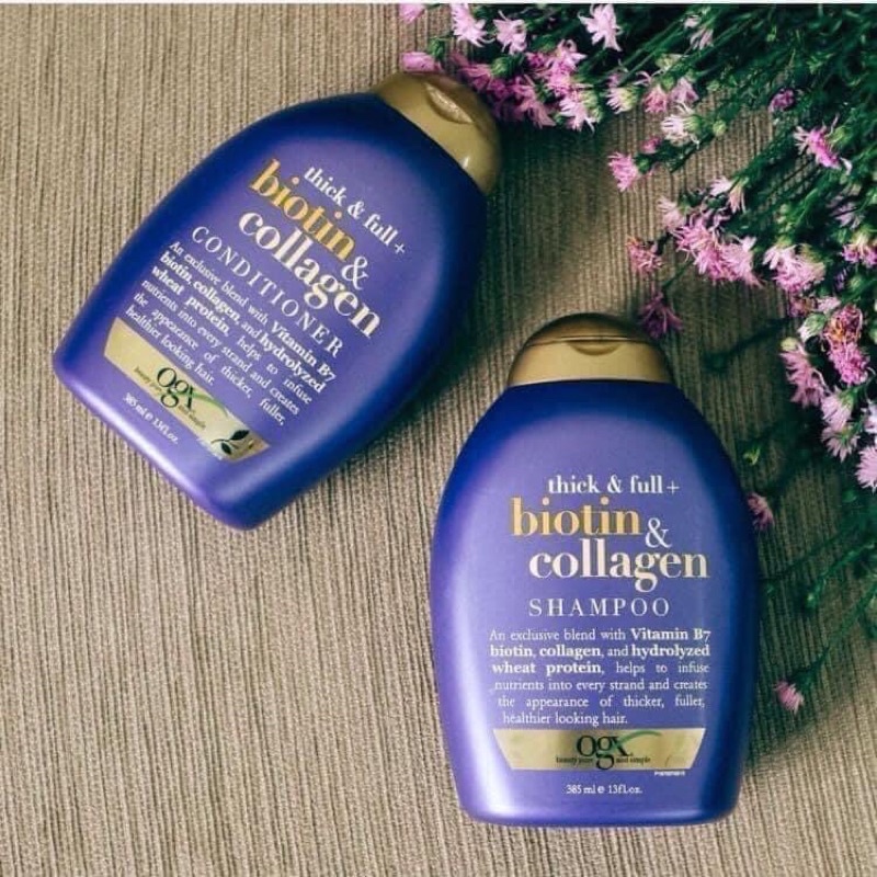 gội xả biotin collagen tím 385ml