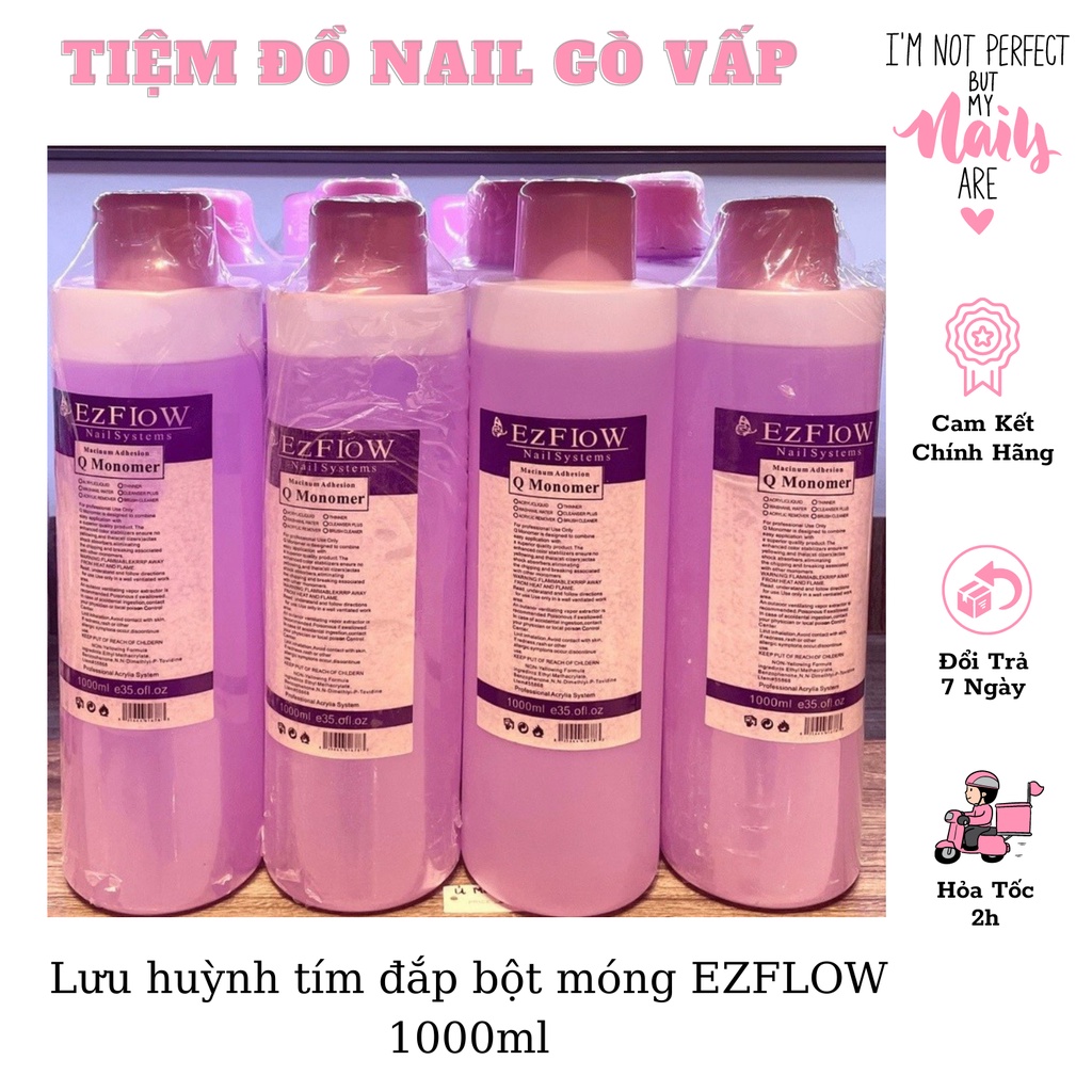 Lưu Huỳnh Tím EZFLOW Đắp Bột Móng 1000ml