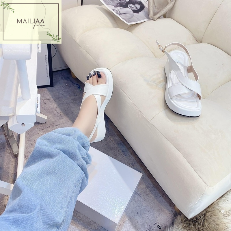Sandal quai chéo MAILIAA đế xuồng 5 phân siêu nhẹ đế QUEENA