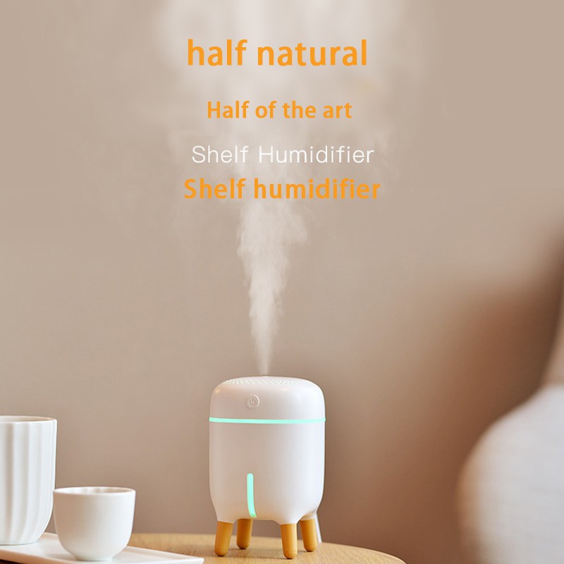 Máy phun sương tạo ẩm sắc màu dễ thương kiểu dáng kệ 3 chân có Led Shelf Humifidier