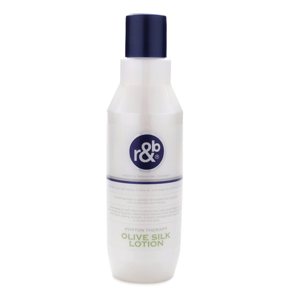 Kem dinh dưỡng bóng tóc dưỡng ẩm phục hồi tóc khô và giữ nếp tóc uốn R&B Olive Silk Lotion, Hàn Quốc 450ml