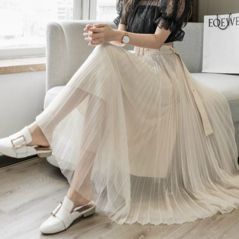Chân váy xếp li maxi dài Nhiều mẫu Hàng QC tha hồ chọn