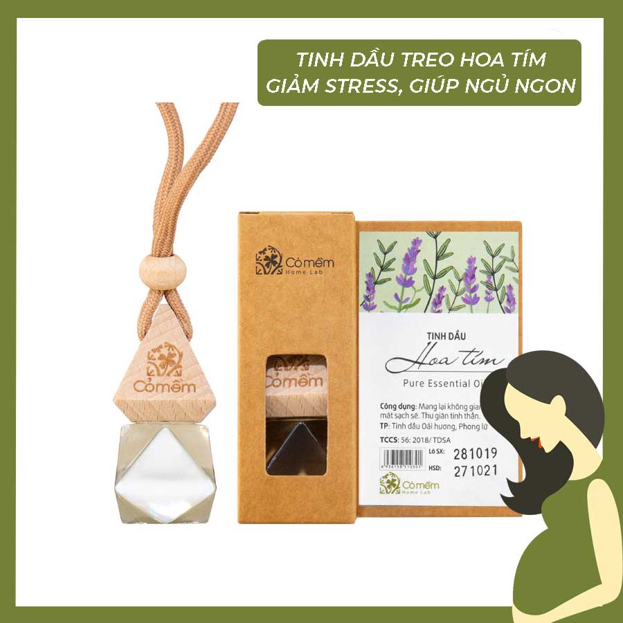 Tinh Dầu Treo Hoa Tím Thiên Nhiên Nguyên Chất Giúp Ngủ Ngon Thư Giãn Cỏ Mềm 8,5ml