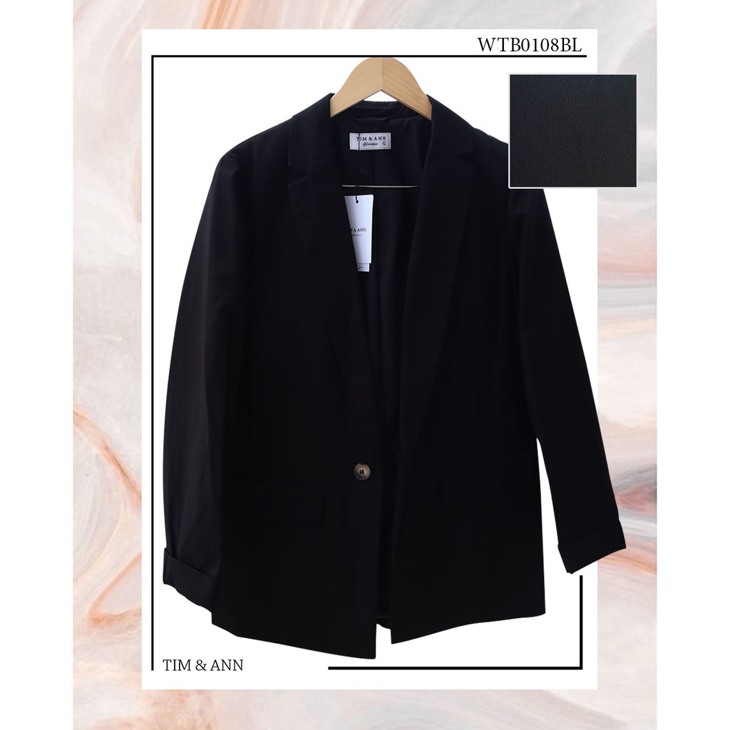 Áo Blazer Nữ 2 Lớp Dáng Suông -  Màu Đen 0108BL - Thời Trang Nữ Tim & Ann | BigBuy360 - bigbuy360.vn