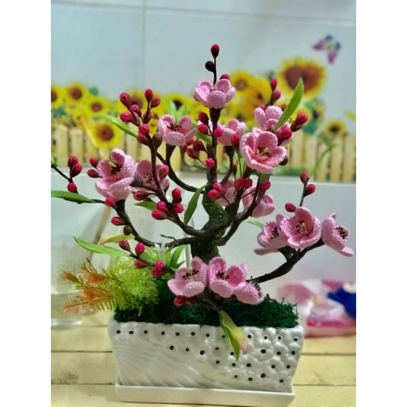 Sét phụ kiện làm 20 hoa mai, hoa đào