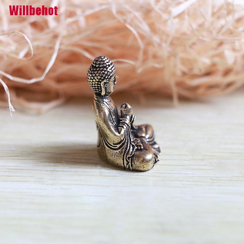 Mô hình tượng phật mini bằng đồng thau dùng trang trí nhà cửa tùy chọn màu sắc