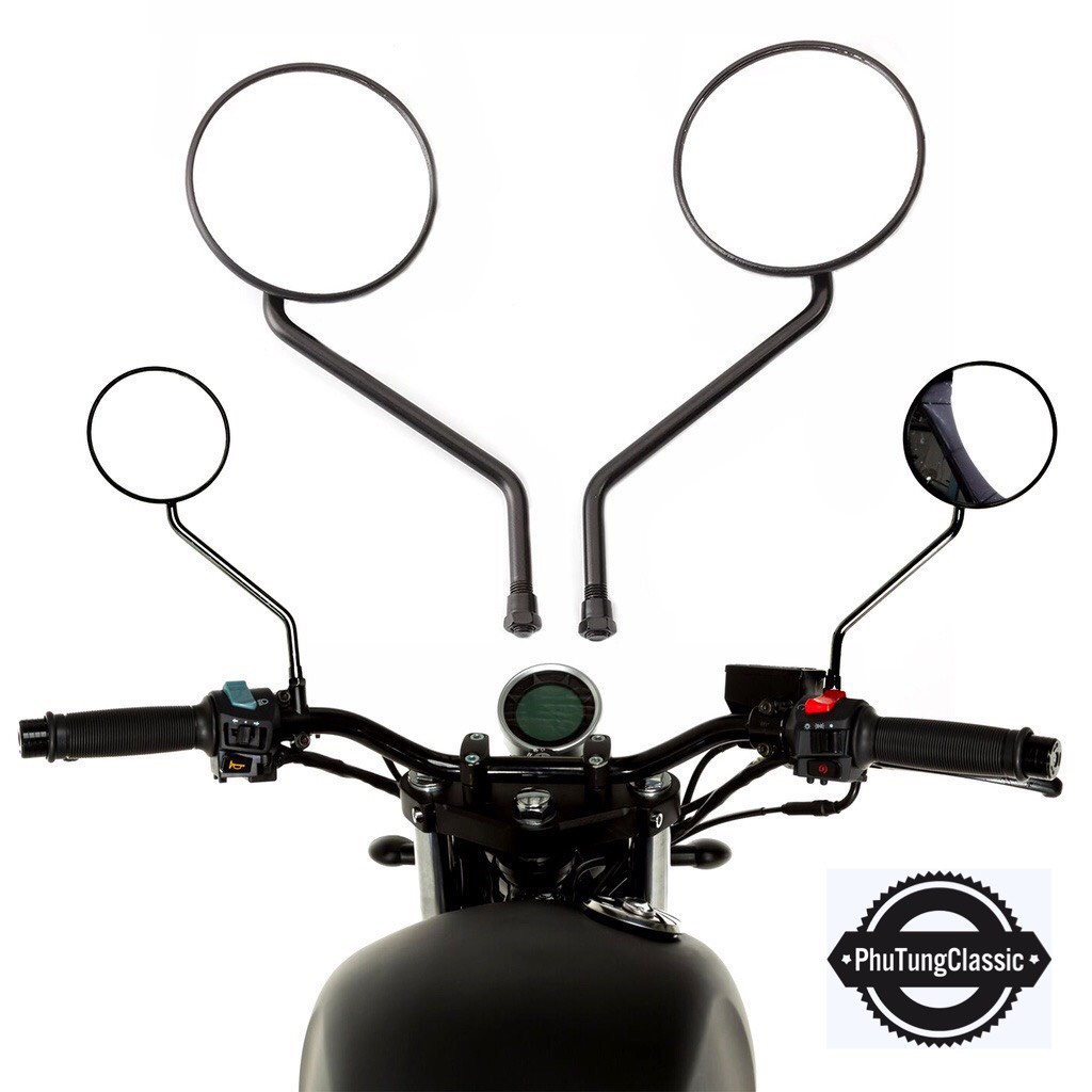 Gương chiếu hậu tròn, dùng cho xe moto