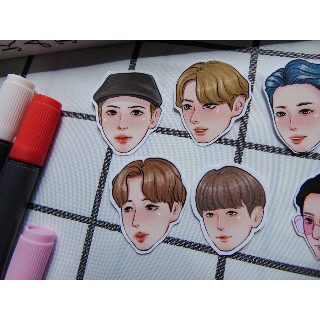 [STICKER MÌNH VẼ] _ BTS STICKER PACK TRONG RUN TẬP BTS VILLAGE