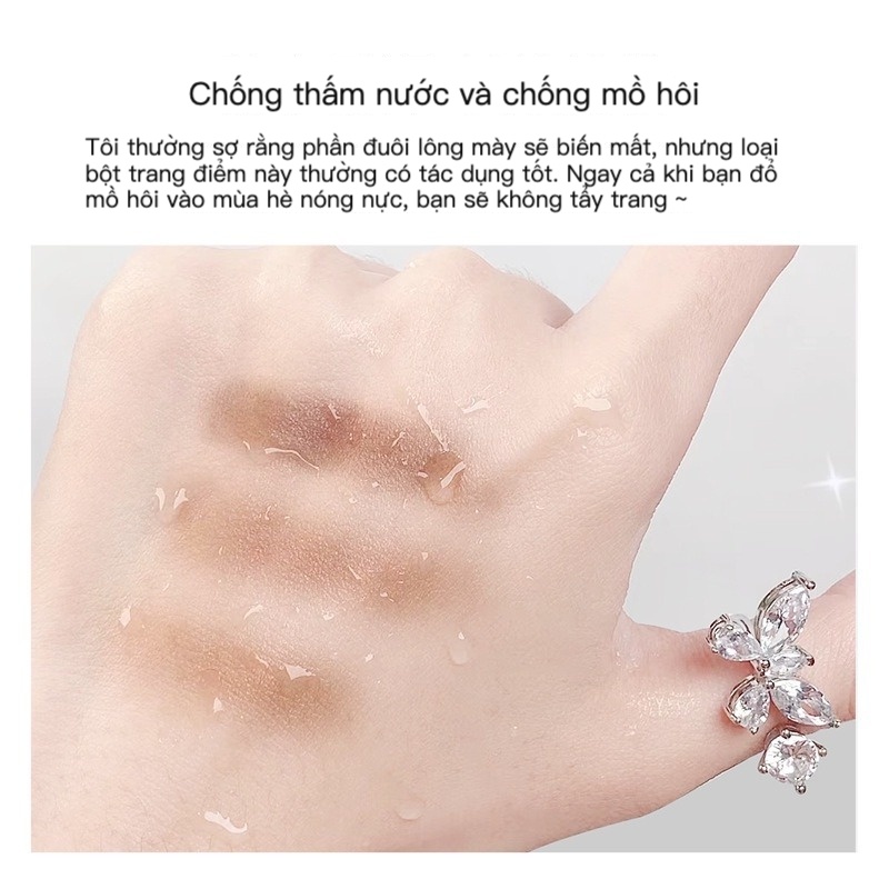 Phấn Trang Điểm Lông Mày Unny VXDU Chống Thấm Nước Tự Nhiên Không Dễ Phai Màu