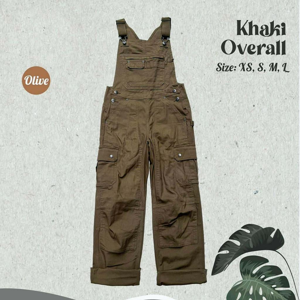 Siêu Xịn Quần Yếm Kaki Nam Nữ Màu Sắc Retro - New - Yếm Thời Trang Chất Vải Dày Dặn Nhiều Túi