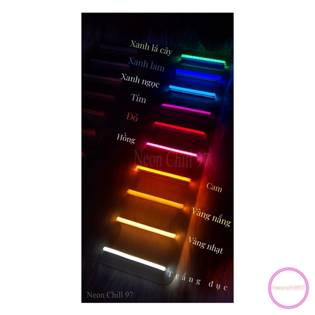Đèn led neon Yoga, Neonchill97, 35 x 35 cm, màu trắng
