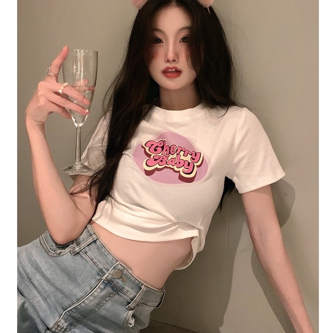 [Giá đặc biệt]Áo Thun Tay Ngắn Cổ Tròn In Chữ Thời Trang Dành Cho Nữ | BigBuy360 - bigbuy360.vn