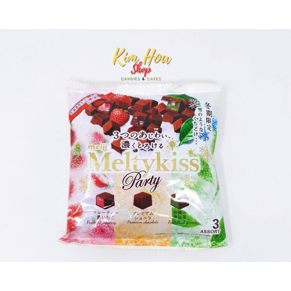 Sô-Cô-La Tươi MEIJI meltykiss 3 hương vị - MEIJI trà xanh - MEIJI dâu tây - MEIJI premiun chocolate - MADE IN JAPAN