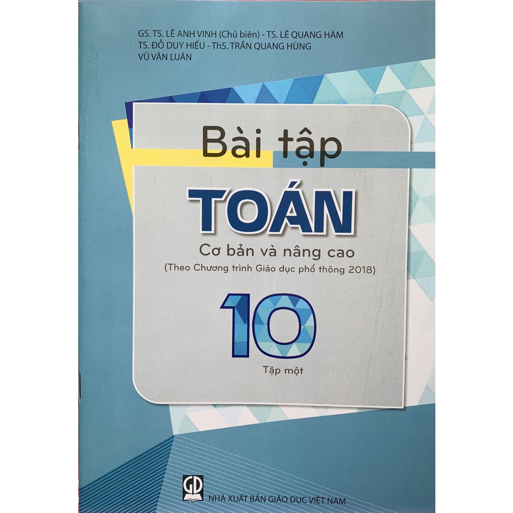 Sách - Combo bài tập Toán lớp 10 tập 1+2 cơ bản và nâng cao