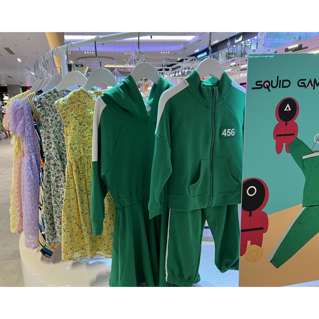 [𝗖𝗟𝗘𝗔𝗥𝗔𝗡𝗖𝗘 80] Đầm hoodie E.studio dáng xoè cho bé gái