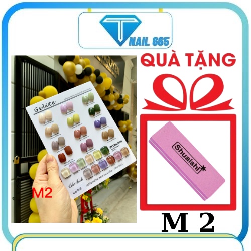 Sơn gel móng tay bóng bền , màu nâu , Sơn HONEY GIRL Sét 9 màu tặng kèm bảng màu