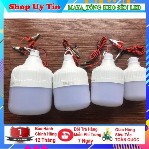 Bóng Đèn Led 12V Có Đầu Kẹp Bình Ăc Quy Siêu Sáng, Dùng Cho Tàu Bè Đi Biển.
