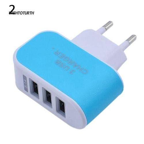 ☼Cốc Sạc Ba Cổng USB 3.1A Phích Cắm EU Tiện Dụng