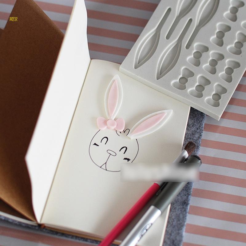 Khuôn Silicone Tạo Hình Làm Bánh Kẹo Hình Tai Thỏ