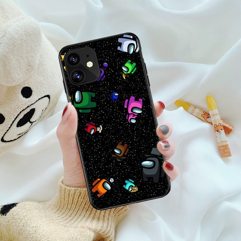 Ốp điện thoại silicon in hình nhân vật game Among Us thích hợp cho Iphone 5s 6s 7 8 Plus Xr Xs Max