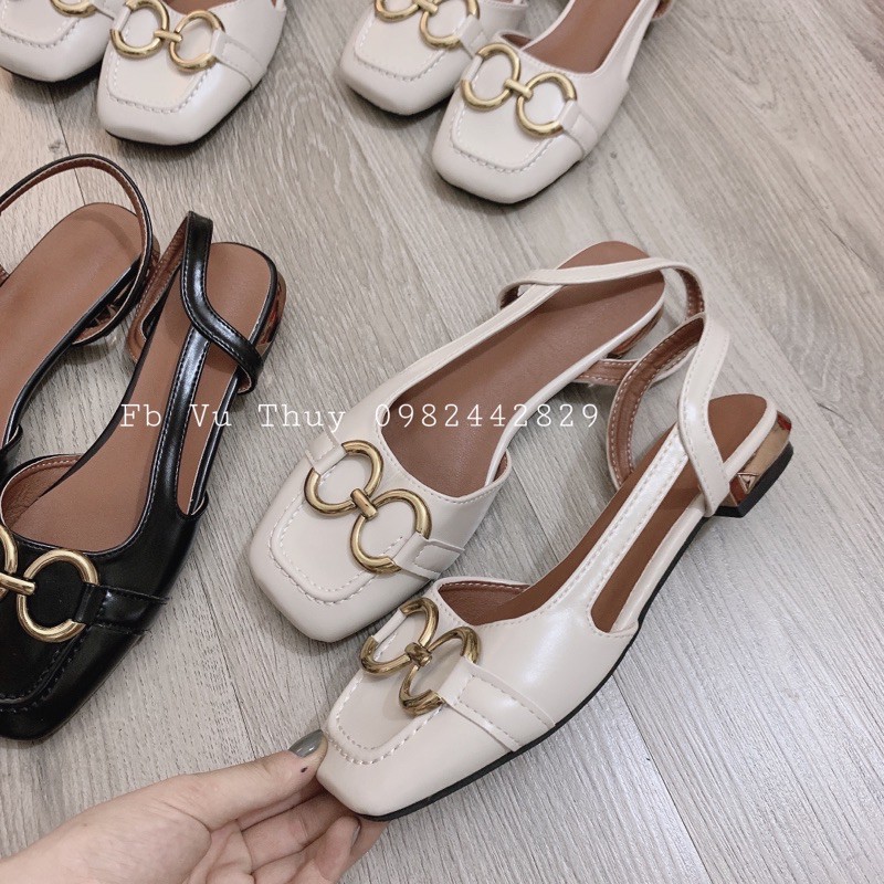 Giày sục nữ hở gót 2p