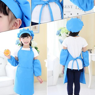 Tạp Dề Có Túi Và Nón Cho Bé