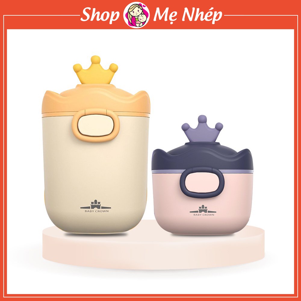 Free Ship  Hộp đựng sữa bột, đồ khô hình vương miện cao cấp hãng Baby Crown (có thể tiệt trùng)