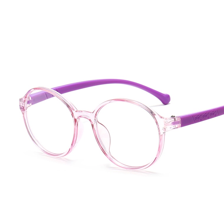 Kính gọng tròn trẻ em gọng nhựa siêu dẻo bền