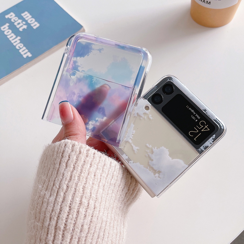 Ốp lưng Samsung Galaxy Z Flip 7 Flip 6 Flip7FE họa tiết sơn gấp bảo vệ điện thoại chống rơi Flip7