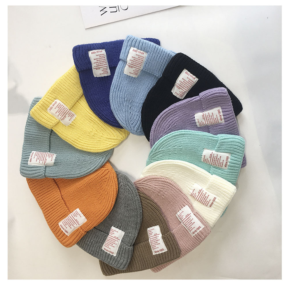 Mũ len dệt kim phong cách Hàn Quốc nhiều màu tùy chọn 1980
