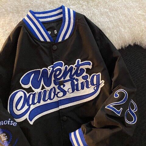 Khoác Bomber Gió Viền Tay Chữ Went Dáng Rộng Unisex Nam Nữ Kieeur Dáng Năng Động Trẻ Trung