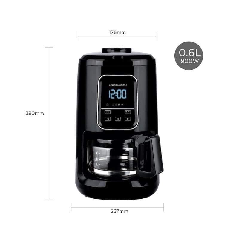 Máy pha cà phê Lock&Lock Digital Coffee Machine 0.6L – Màu đen – EJC531