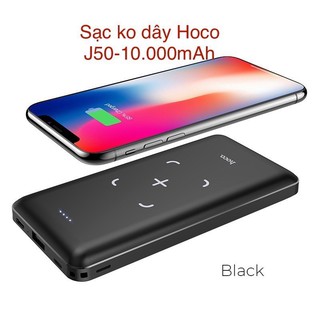✔Nowship✔sạc dự phòng không dây 10000mah HOCO J50 có sạc nhanh cho iphone sam sung oppo huawei