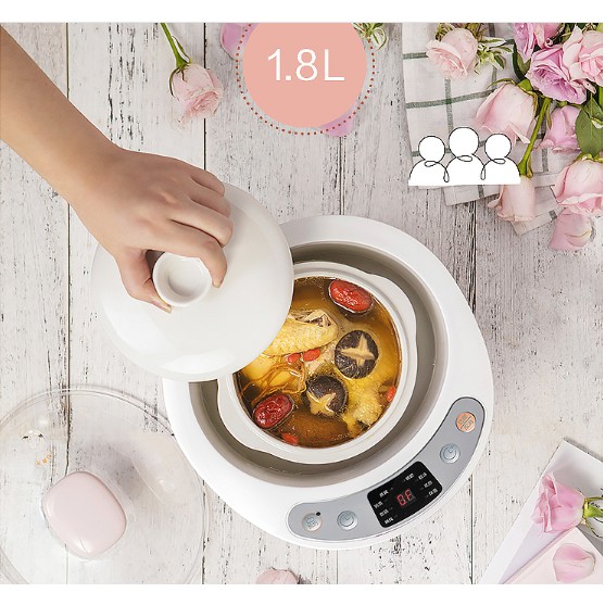 Nồi nấu cháo, chưng yến, hầm cách thủy 1,6L Bear