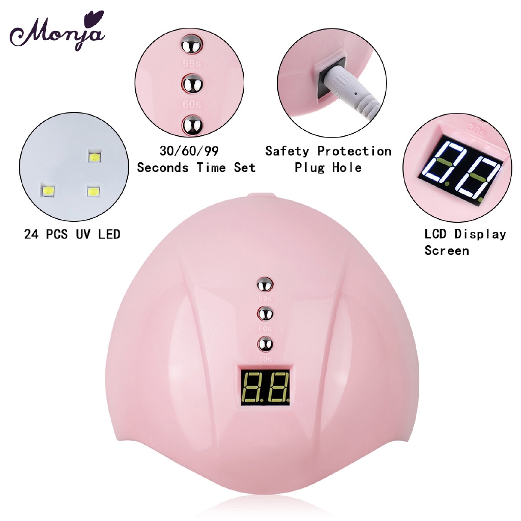 Monja 36W Nail Dryer LED Nail Lamp UV Lamp for Curing All Gel Nail Polish With Motion Sensing Manicure Pedicure Salon Toolel Nail Polish With Motion Sensing Manicure Pedicure Salon Tool