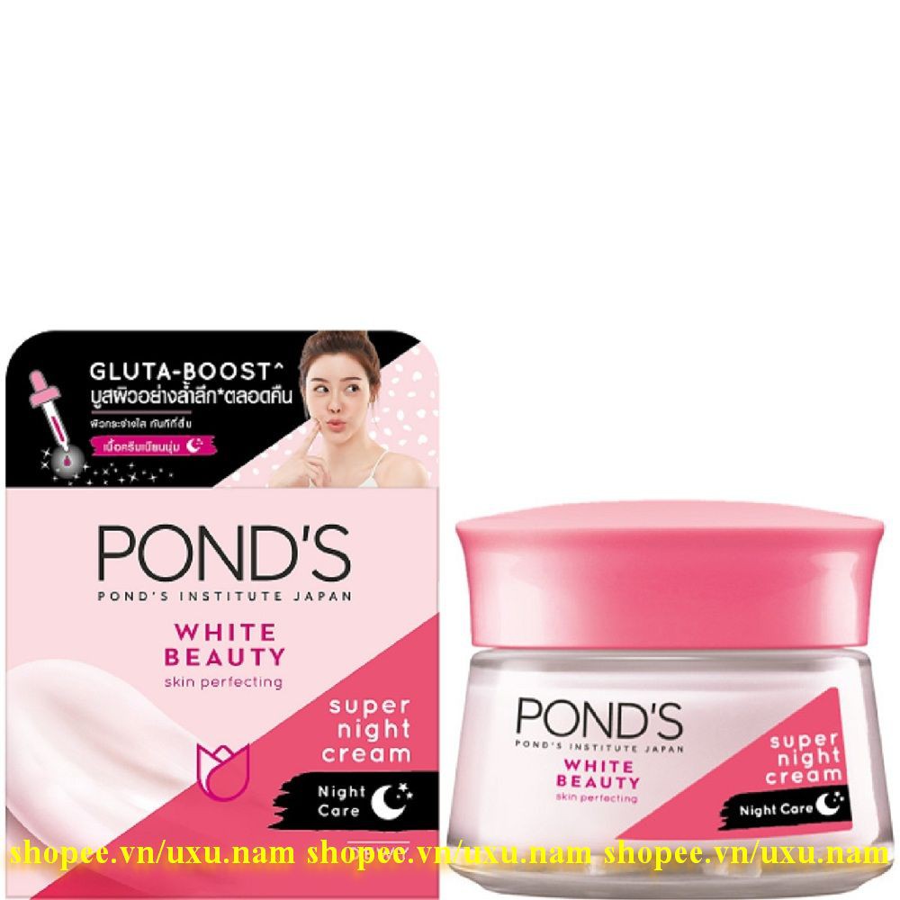 Kem Dưỡng Da 50g Ban Đêm Trắng Hồng Rạng Rỡ Ponds White Beauty Chính Hãng.