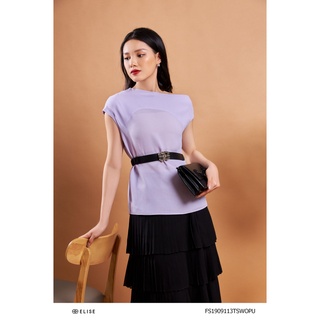 Áo sơ mi tím thiết kế elise fs1909113tswopu